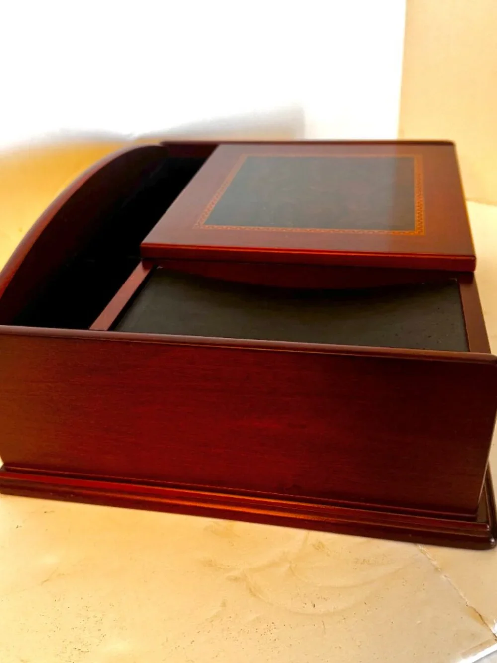 Vtg Mele & Co Davin Men's Valet Jewelry Box 14x11